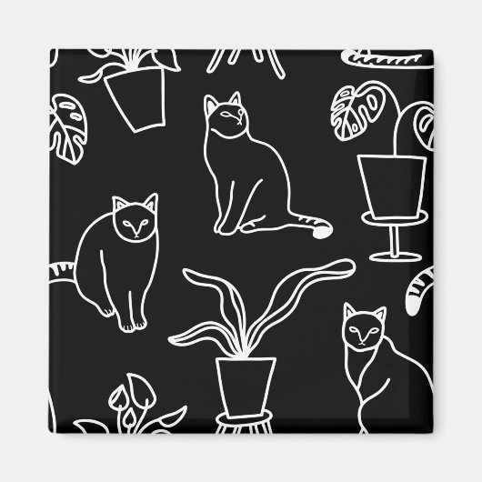 黒猫 マグネット (正面)