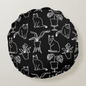 黒猫 ラウンドクッション (裏面)