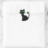 黒猫 ラウンドシール (バッグ)