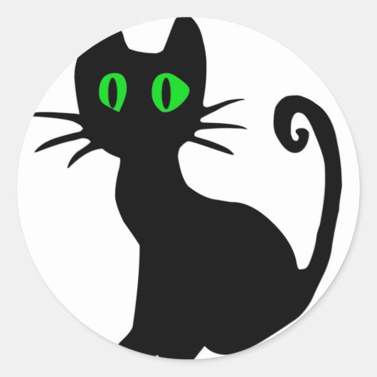 黒猫 ラウンドシール (正面)