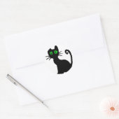 黒猫 ラウンドシール (封筒)