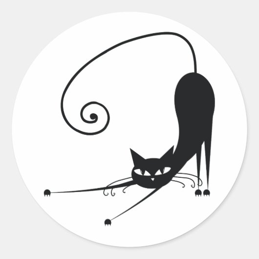 黒猫 ラウンドシール (正面)