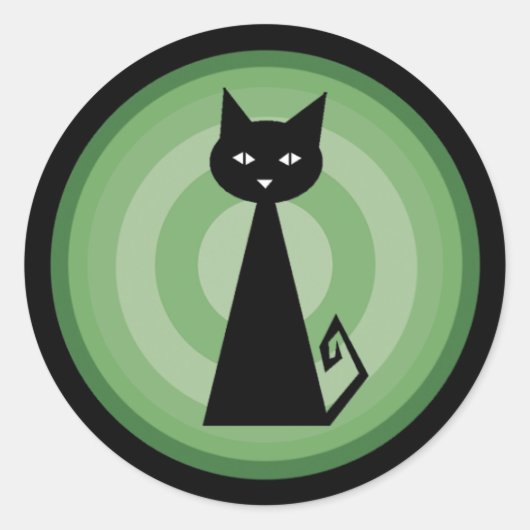 黒猫 ラウンドシール (正面)