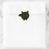 黒猫 ラウンドシール (バッグ)