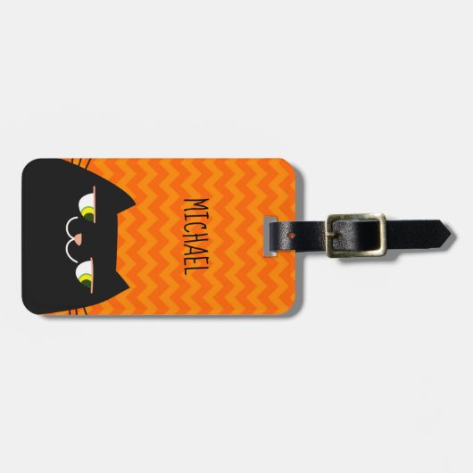 黒猫 ラゲッジタグ (正面横)