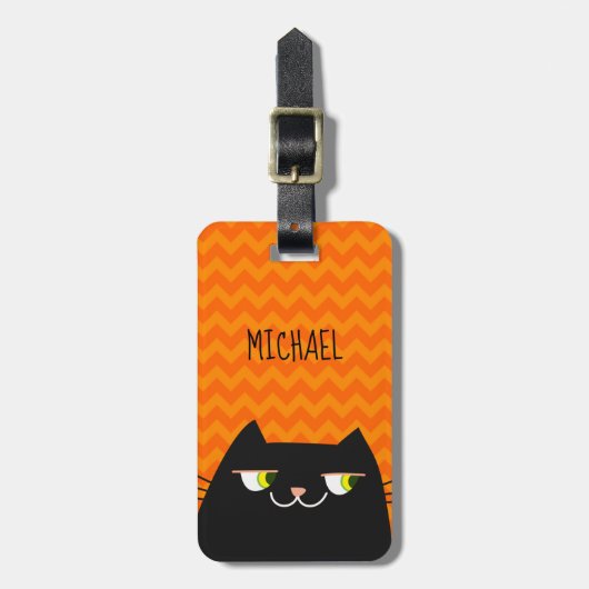 黒猫 ラゲッジタグ (正面縦)