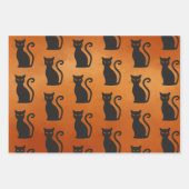 黒猫 ラッピングペーパーシート (正面3)