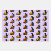 黒猫 ラッピングペーパーシート (正面3)