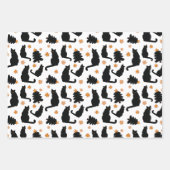 黒猫 ラッピングペーパーシート (正面3)