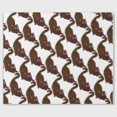 黒猫 ラッピングペーパー (フラット)