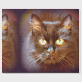 黒猫 ラッピングペーパー (フラット)