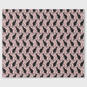 黒猫 ラッピングペーパー (フラット)