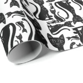 黒猫 ラッピングペーパー (ロールコーナー)