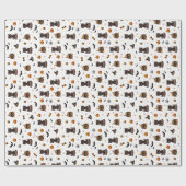 黒猫 ラッピングペーパー (フラット)