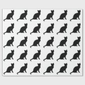 黒猫 ラッピングペーパー (フラット)
