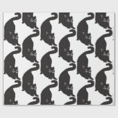黒猫 ラッピングペーパー (フラット)