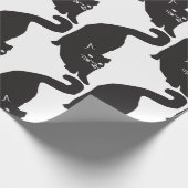 黒猫 ラッピングペーパー (角)