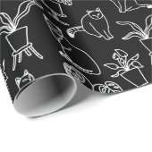 黒猫 ラッピングペーパー (ロールコーナー)