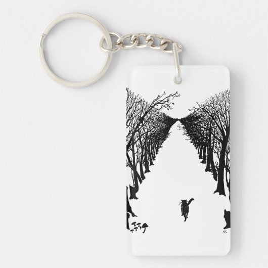 黒猫、ラドヤード・キップリング キーホルダー (正面)