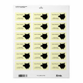 黒猫 ラベル (フルシート)