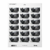 黒猫 ラベル (フルシート)