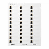 黒猫 ラベル (フルシート)