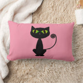 黒猫 ランバークッション (ブランケット)