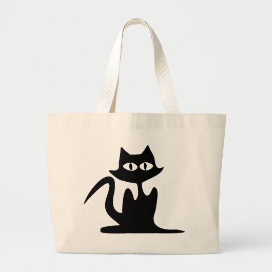 黒猫 ラージトートバッグ (正面)