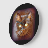黒猫 ラージ壁時計 (傾斜)