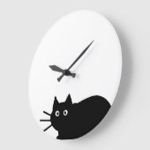 黒猫 ラージ壁時計 (傾斜)
