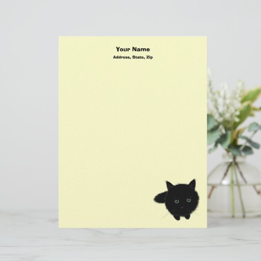 黒猫 レターヘッド (スタンド正面)