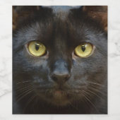 黒猫 ワインラベル (シングルラベル)