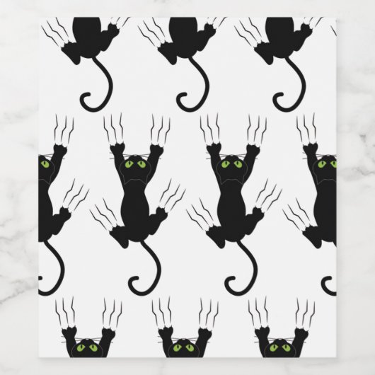 黒猫 ワインラベル (シングルラベル)