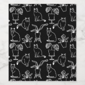 黒猫 ワインラベル (シングルラベル)