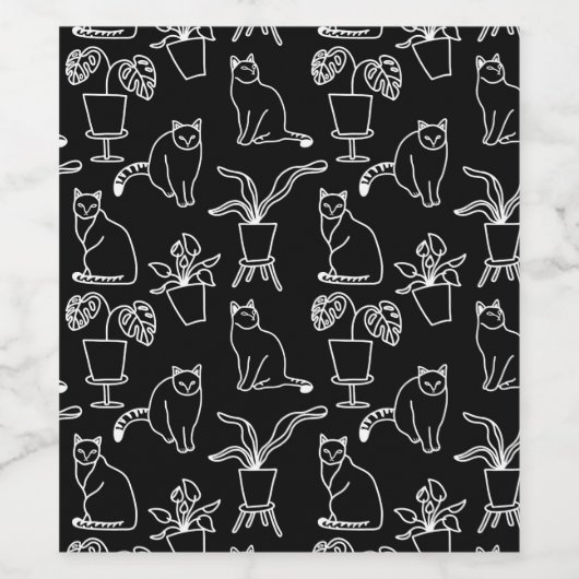 黒猫 ワインラベル (シングルラベル)