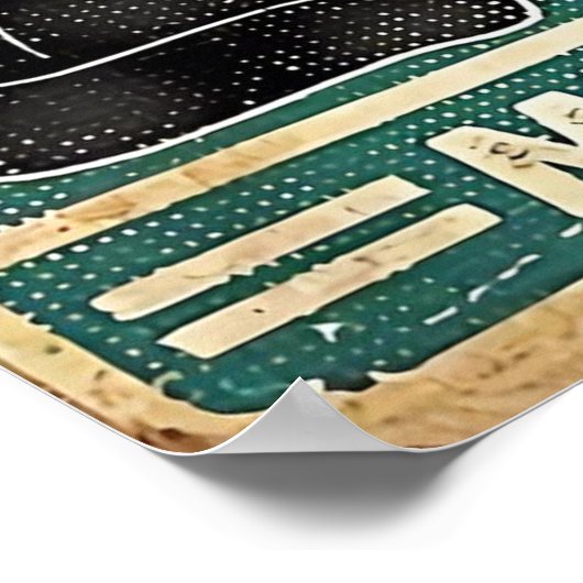 黒猫、ヴィンテージティンサイン – あなたのお尻ナプキンス ポスター (角)