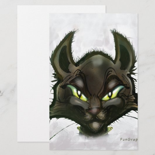 黒猫 便箋 (正面/裏面)