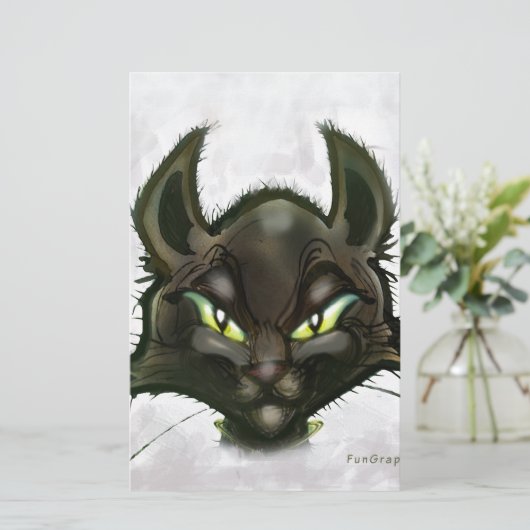 黒猫 便箋 (スタンド正面)
