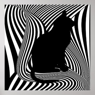 黒猫-光学芸術のスタジオ ポスター