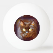 黒猫 卓球ボール (正面)