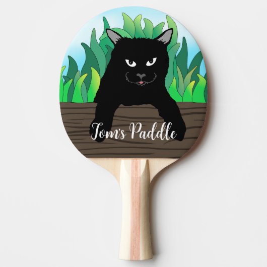 黒猫 卓球ラケット (正面)