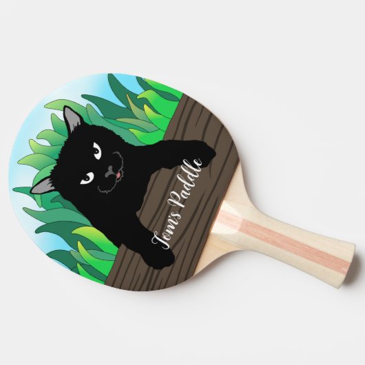 黒猫 卓球ラケット (横)