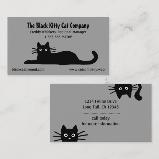 黒猫 名刺 (正面/裏面)