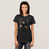 黒猫 大丈夫 私も大丈夫 すべて 幼稚園 Tシャツ (正面フル)