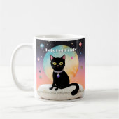 黒猫 - 快適な時間を コーヒーマグカップ (左)