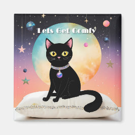黒猫 - 快適な時間を マグネット