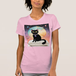 黒猫 - 快適な時間を Tシャツ