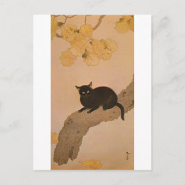 黒猫, 春草 Black Cat, Shunsō ポストカード