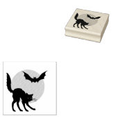 黒猫・月・こうもり ラバースタンプ (押印)