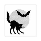 黒猫・月・こうもり ラバースタンプ (インプリント)